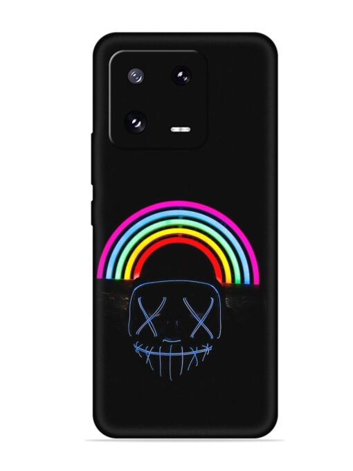 Mask Rainbow Embossed Soft Silicone Case for Xiaomi Mi 13 Pro (5G)