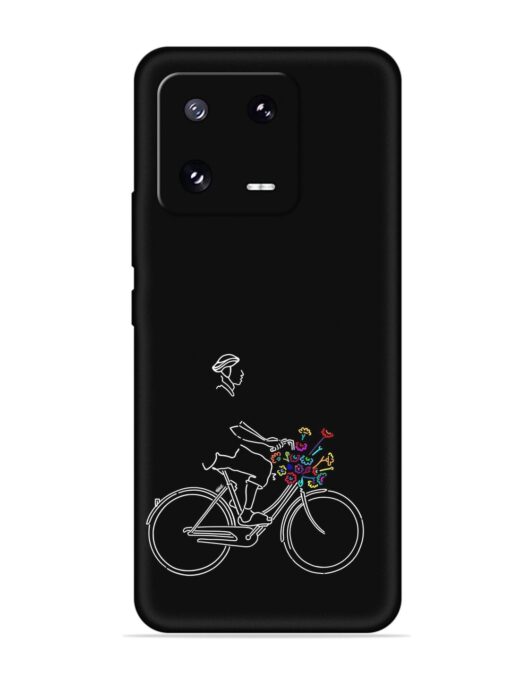 Minimalist Cycle Art Embossed Soft Silicone Case for Xiaomi Mi 13 Pro (5G) Zapvi