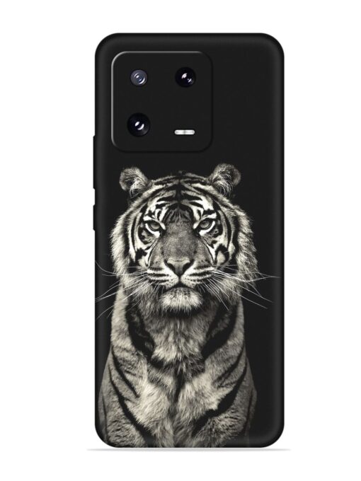 Tiger Art Embossed Soft Silicone Case for Xiaomi Mi 13 Pro (5G) Zapvi