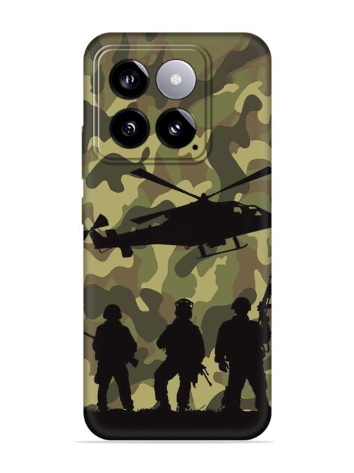 Army Heros Embossed Soft Silicone Case for Xiaomi Mi 14 (5G) Zapvi