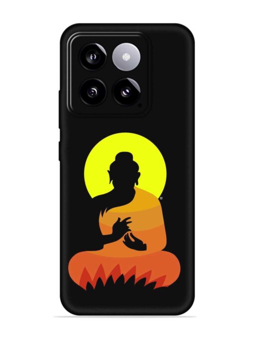 Buddha Art Black Embossed Soft Silicone Case for Xiaomi Mi 14 (5G) Zapvi