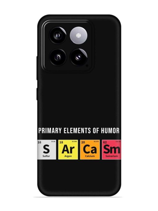 Primary Elements Humor Embossed Soft Silicone Case for Xiaomi Mi 14 (5G) Zapvi