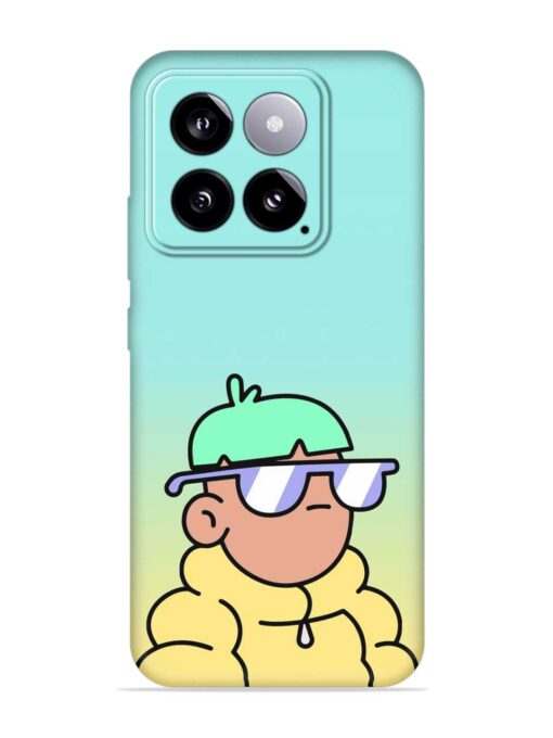 Doodles Cool Character Embossed Soft Silicone Case for Xiaomi Mi 14 (5G) Zapvi