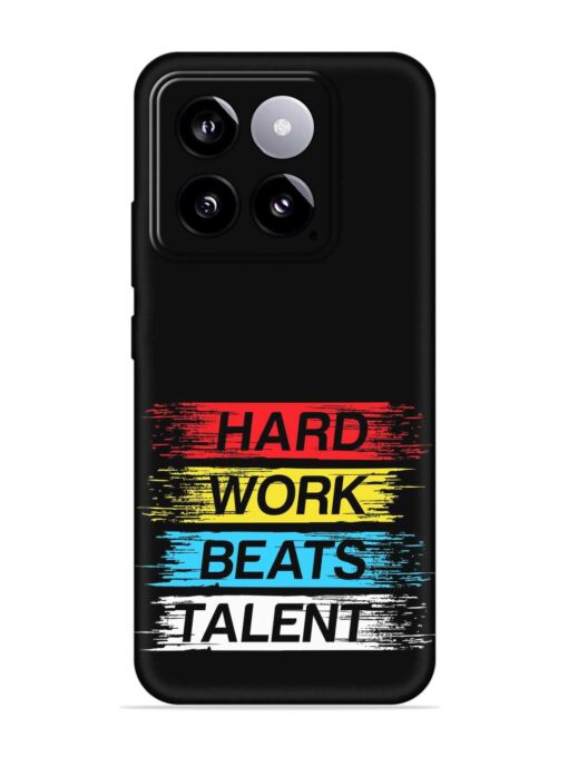 Hard Work Beats Embossed Soft Silicone Case for Xiaomi Mi 14 (5G) Zapvi