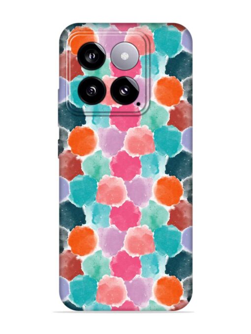 Colorful Seamless Pattern Embossed Soft Silicone Case for Xiaomi Mi 14 (5G)