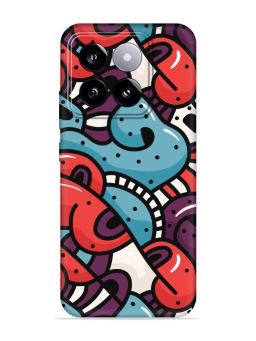 Seamless Backdrop Colorful Embossed Soft Silicone Case for Xiaomi Mi 14 (5G) Zapvi