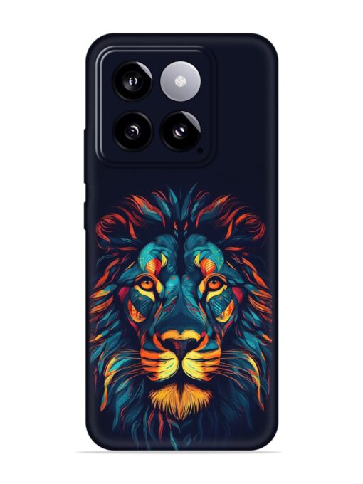 Colorful Lion Embossed Soft Silicone Case for Xiaomi Mi 14 (5G) Zapvi