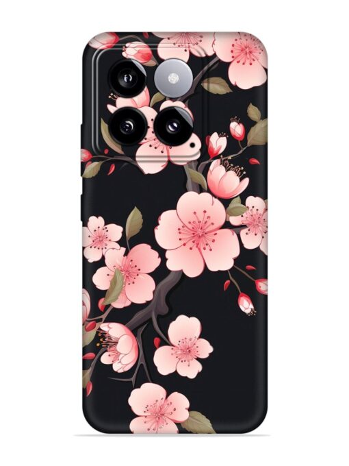 Cherry Blossom Embossed Soft Silicone Case for Xiaomi Mi 14 (5G) Zapvi