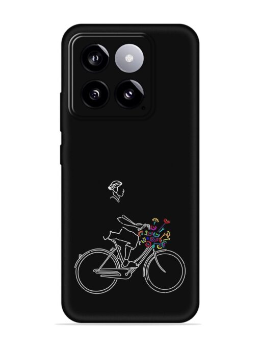 Minimalist Cycle Art Embossed Soft Silicone Case for Xiaomi Mi 14 (5G) Zapvi