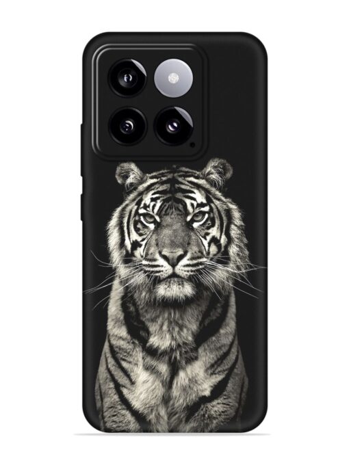 Tiger Art Embossed Soft Silicone Case for Xiaomi Mi 14 (5G) Zapvi