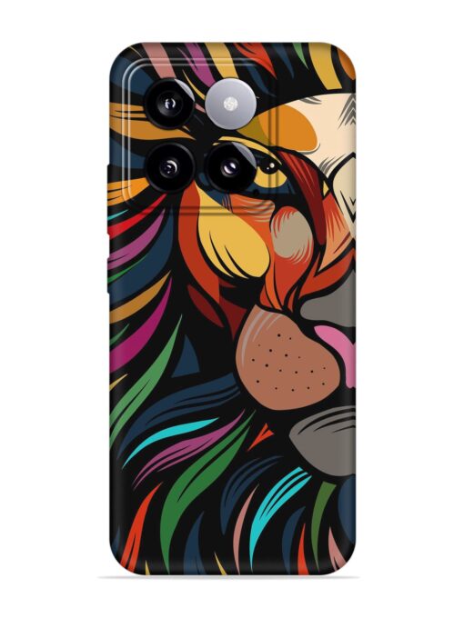 Trippy Lion Art Embossed Soft Silicone Case for Xiaomi Mi 14 (5G) Zapvi