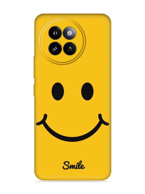 Yellow Smiley Embossed Soft Silicone Case for Xiaomi Mi 14 Civi (5G)