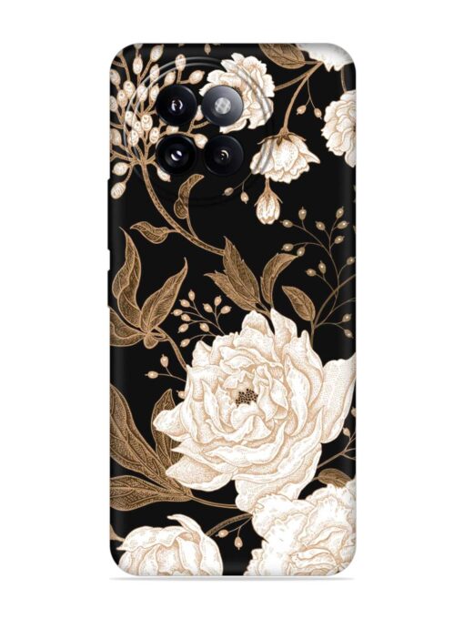 Peonies Roses Floral Embossed Soft Silicone Case for Xiaomi Mi 14 Civi (5G) Zapvi