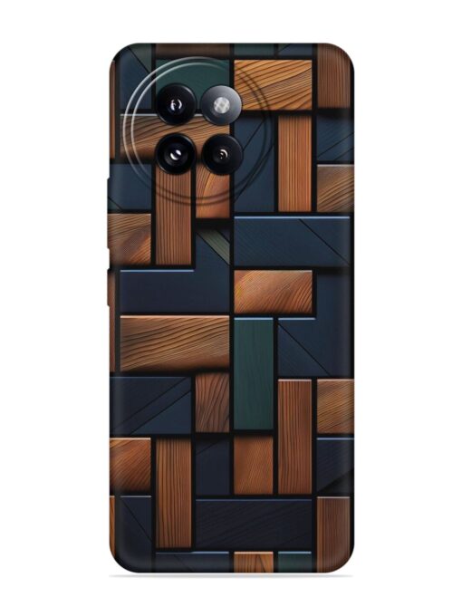 Wooden Background Cubes Embossed Soft Silicone Case for Xiaomi Mi 14 Civi (5G) Zapvi