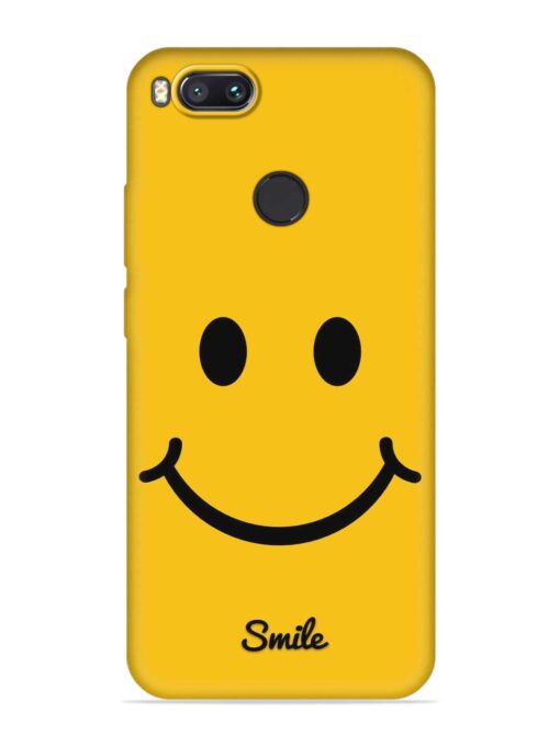 Yellow Smiley Embossed Soft Silicone Case for Xiaomi Mi A1