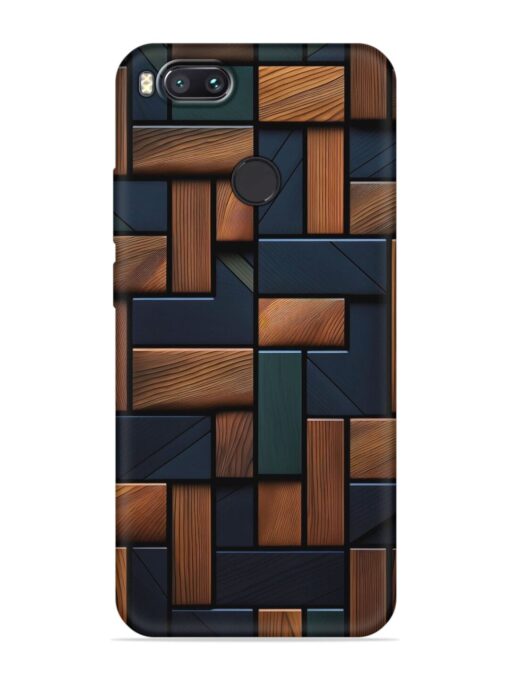 Wooden Background Cubes Embossed Soft Silicone Case for Xiaomi Mi A1 Zapvi