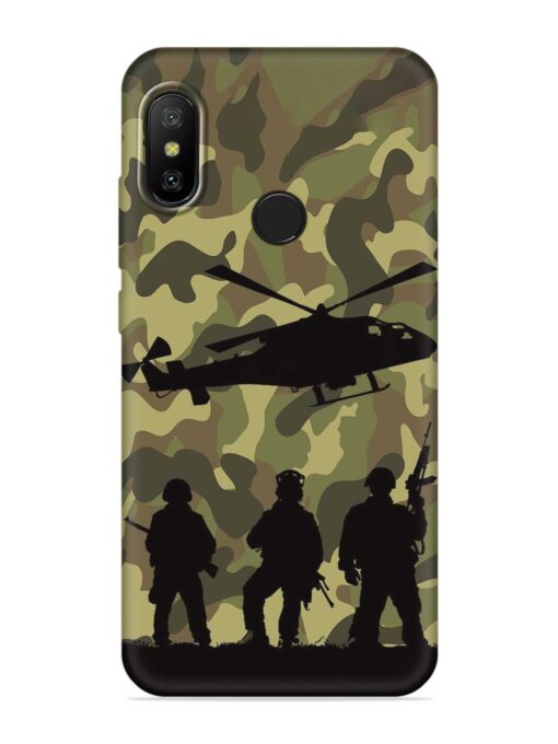 Army Heros Embossed Soft Silicone Case for Xiaomi Mi A2 Zapvi