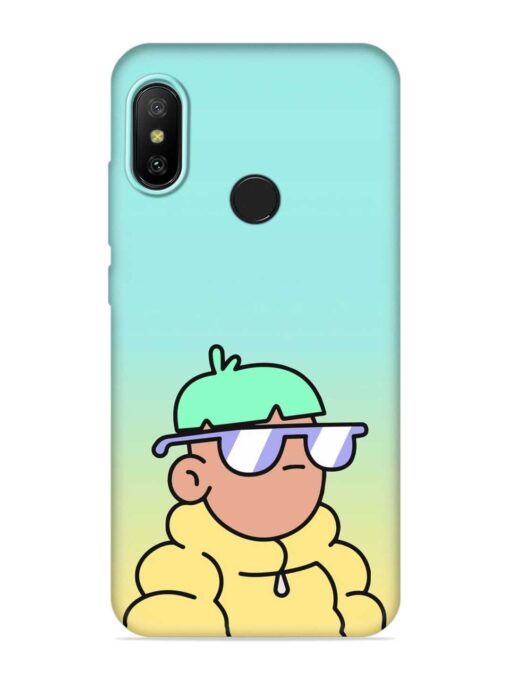 Doodles Cool Character Embossed Soft Silicone Case for Xiaomi Mi A2