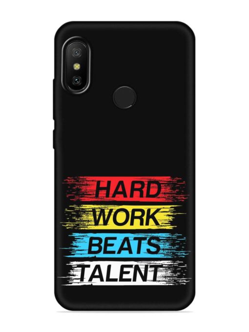 Hard Work Beats Embossed Soft Silicone Case for Xiaomi Mi A2 Zapvi