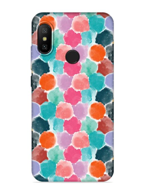 Colorful Seamless Pattern Embossed Soft Silicone Case for Xiaomi Mi A2