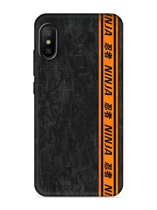 Ninja Srtips Embossed Soft Silicone Case for Xiaomi Mi A2