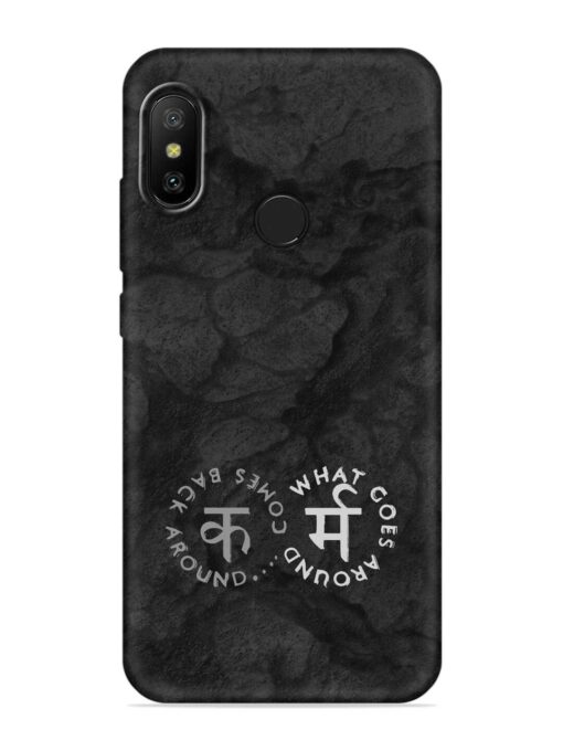 Karma Hindi Word Embossed Soft Silicone Case for Xiaomi Mi A2 Zapvi