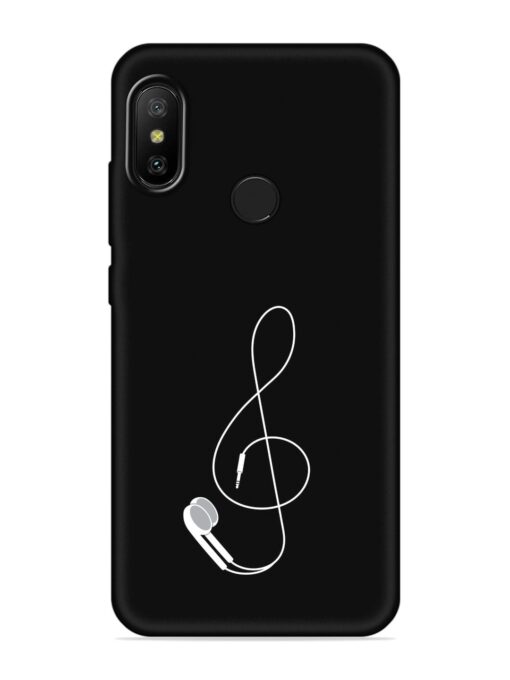 Music Earphone Vector Embossed Soft Silicone Case for Xiaomi Mi A2