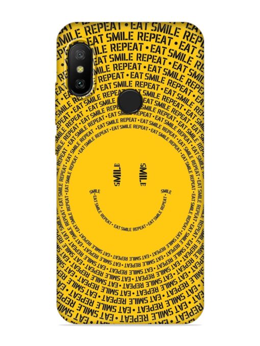 Smiley Embossed Soft Silicone Case for Xiaomi Mi A2 Zapvi