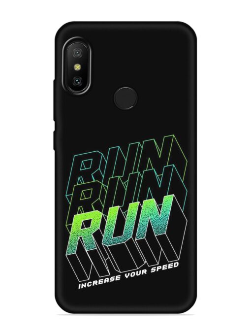 Run Embossed Soft Silicone Case for Xiaomi Mi A2