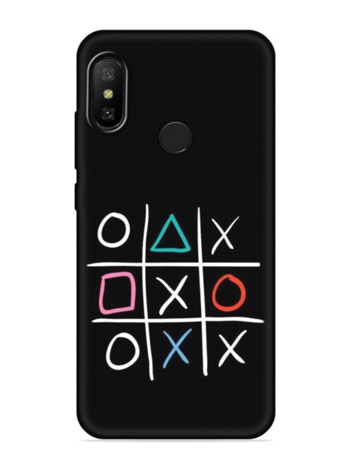 Super Neon Tic-Tac-Toe Embossed Soft Silicone Case for Xiaomi Mi A2