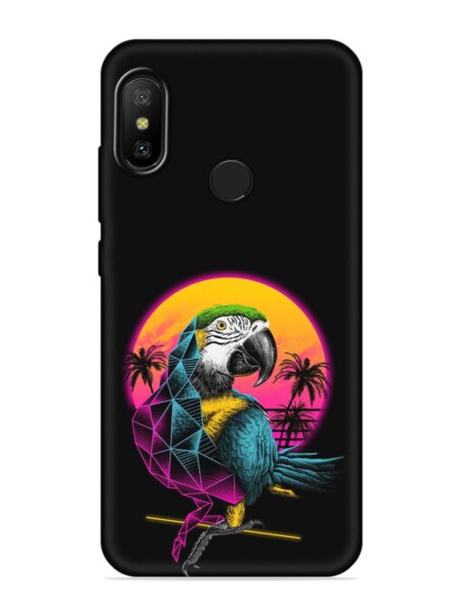 Rad Parrot Embossed Soft Silicone Case for Xiaomi Mi A2 Zapvi