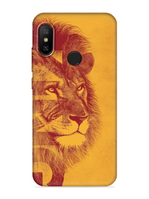 Gold Lion Crown Art Embossed Soft Silicone Case for Xiaomi Mi A2 Zapvi