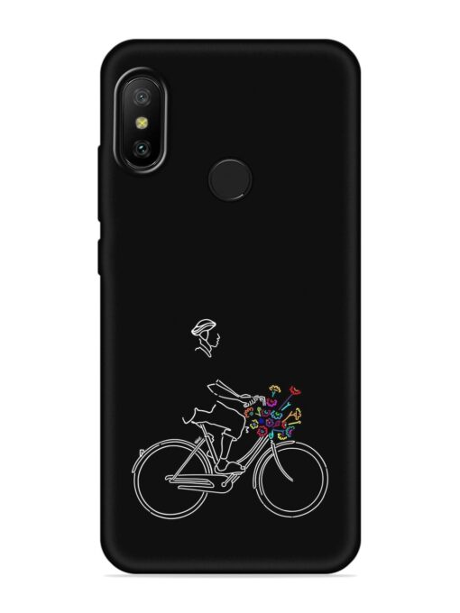 Minimalist Cycle Art Embossed Soft Silicone Case for Xiaomi Mi A2 Zapvi