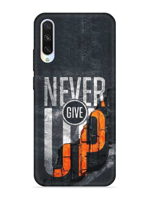 Never Give Up Embossed Soft Silicone Case for Xiaomi Mi A3