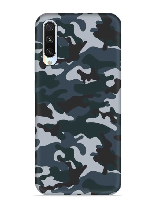 Dark Blue Army Military Art Embossed Soft Silicone Case for Xiaomi Mi A3 Zapvi