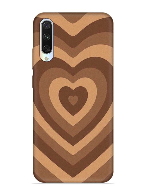 Brown Heart Embossed Soft Silicone Case for Xiaomi Mi A3 Zapvi