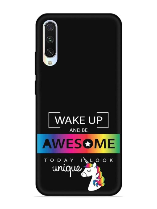 Inspirational Quote Unicorn Embossed Soft Silicone Case for Xiaomi Mi A3 Zapvi