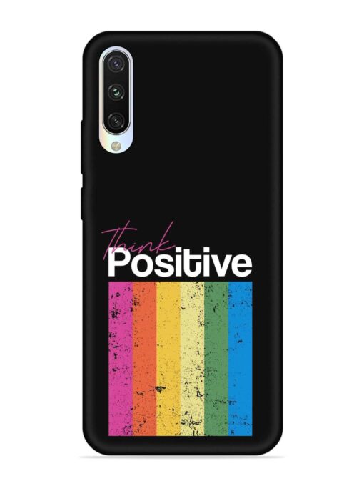 Think Positive Typography Embossed Soft Silicone Case for Xiaomi Mi A3 Zapvi