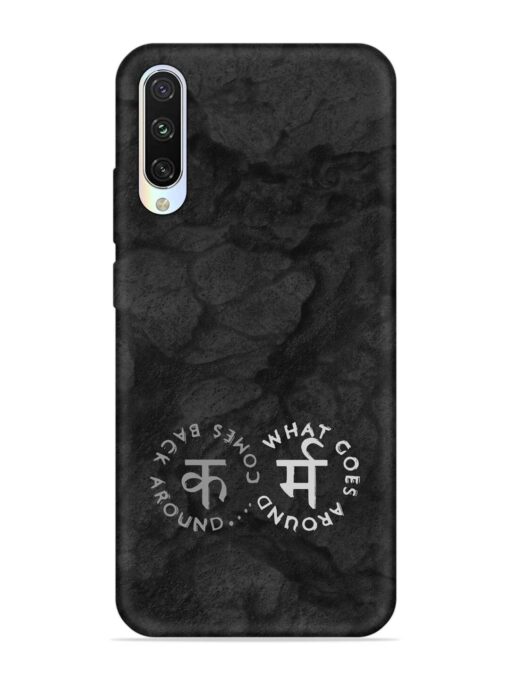 Karma Hindi Word Embossed Soft Silicone Case for Xiaomi Mi A3 Zapvi