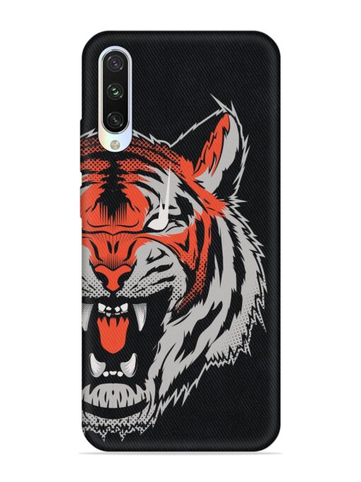 Tiger Aggression Embossed Soft Silicone Case for Xiaomi Mi A3