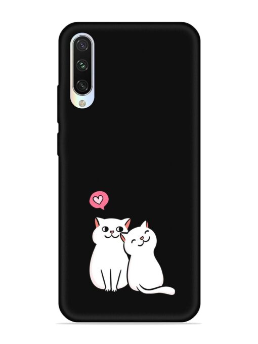 Cute Loving Cats Embossed Soft Silicone Case for Xiaomi Mi A3