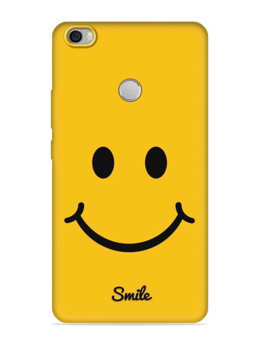 Yellow Smiley Embossed Soft Silicone Case for Xiaomi Mi Max Zapvi