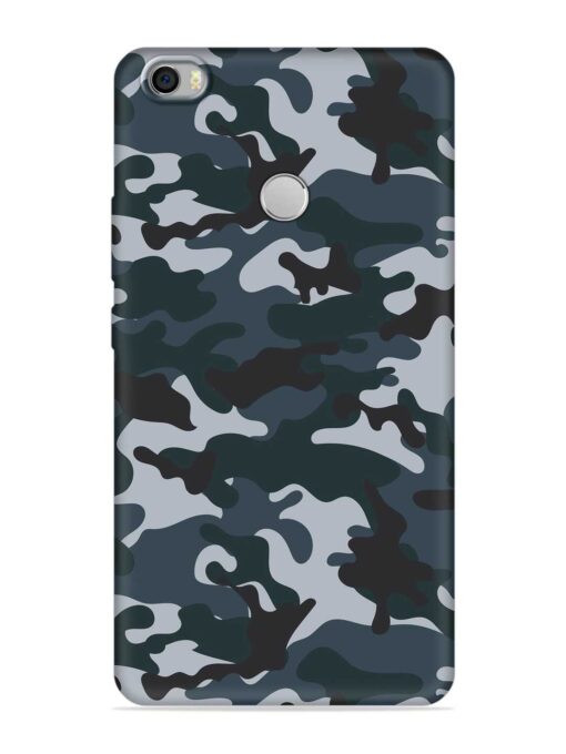 Dark Blue Army Military Art Embossed Soft Silicone Case for Xiaomi Mi Max