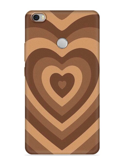 Brown Heart Embossed Soft Silicone Case for Xiaomi Mi Max Zapvi