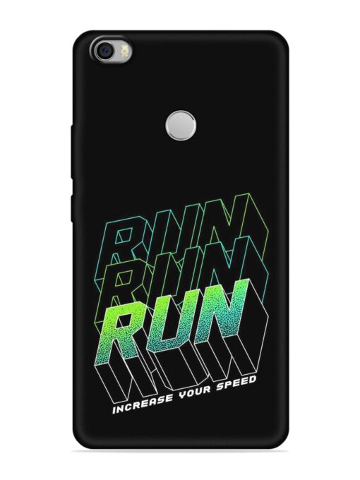 Run Embossed Soft Silicone Case for Xiaomi Mi Max Zapvi