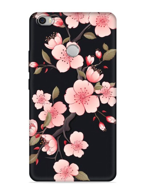 Cherry Blossom Embossed Soft Silicone Case for Xiaomi Mi Max Zapvi