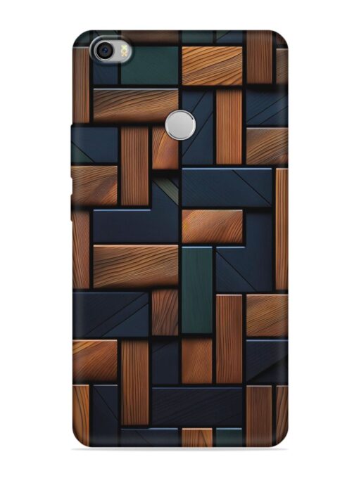 Wooden Background Cubes Embossed Soft Silicone Case for Xiaomi Mi Max