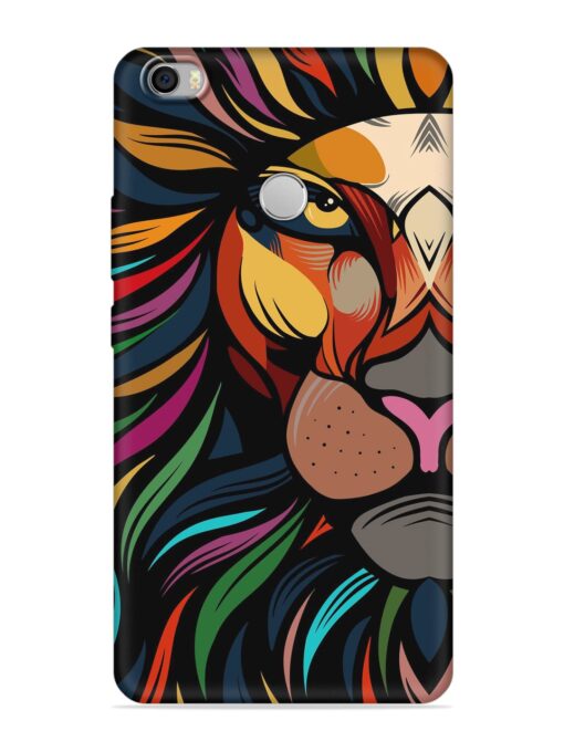 Trippy Lion Art Embossed Soft Silicone Case for Xiaomi Mi Max