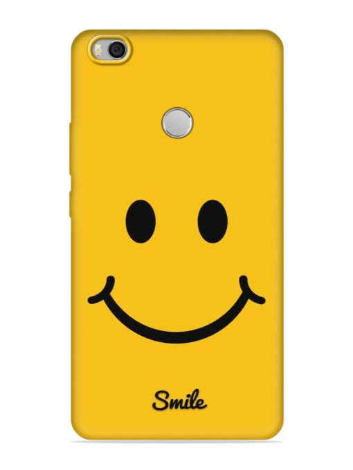 Yellow Smiley Embossed Soft Silicone Case for Xiaomi Mi Max 2 Zapvi