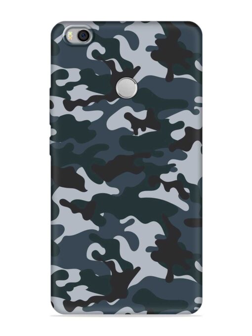 Dark Blue Army Military Art Embossed Soft Silicone Case for Xiaomi Mi Max 2